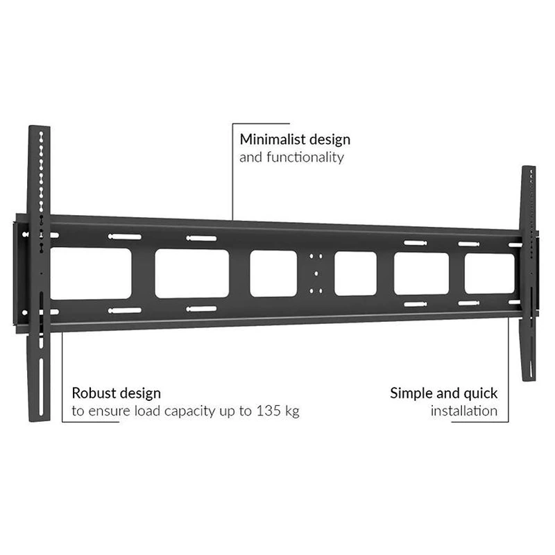 EDBAK XWM110 – fixní držák TV 85–136″, nosnost 135 kg