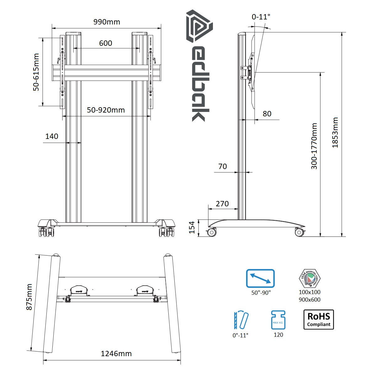 Tv stojan Edbak TRV200