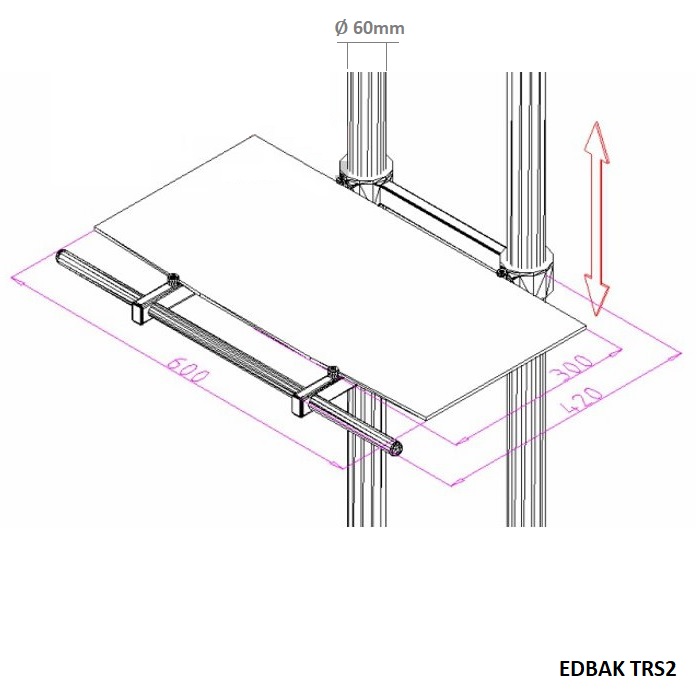 TV stojan EDBAK TR2-PWB